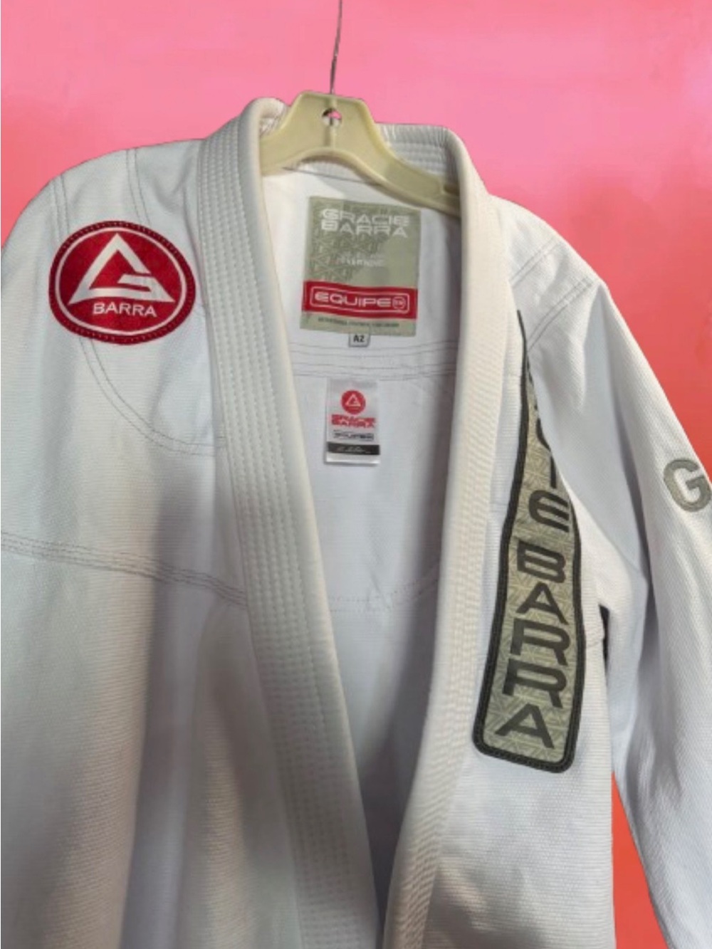 Gameness/Gracie Barra White Brazilian Jiu-Jitsu Gi Jacket